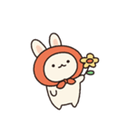 ほっかむりうさぎとひよこ（個別スタンプ：1）