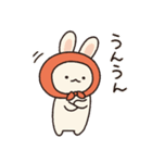 ほっかむりうさぎとひよこ（個別スタンプ：10）