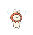 ほっかむりうさぎとひよこ（個別スタンプ：18）