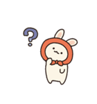 ほっかむりうさぎとひよこ（個別スタンプ：19）