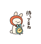 ほっかむりうさぎとひよこ（個別スタンプ：21）