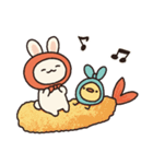 ほっかむりうさぎとひよこ（個別スタンプ：32）