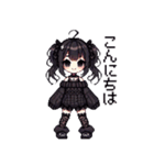 レトロなドット！地雷系女の子2（個別スタンプ：3）
