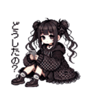 レトロなドット！地雷系女の子2（個別スタンプ：8）