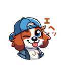 野球大好き犬！コーイケルホンディエ（個別スタンプ：21）