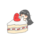 女の子と食べ物っ（個別スタンプ：2）