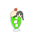女の子と食べ物っ（個別スタンプ：3）