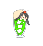 女の子と食べ物っ（個別スタンプ：4）