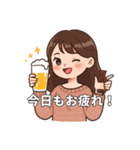 酒好き女子の毎日（個別スタンプ：2）