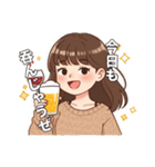 酒好き女子の毎日（個別スタンプ：4）