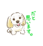 動く！ハーフ犬マルックス ラテちゃん 3（個別スタンプ：9）