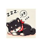 かわいい黒豆柴（個別スタンプ：3）