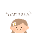 過去形丁寧シンプルな女の子スタンプ（個別スタンプ：21）