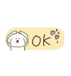 省スペース＊犬のもこまるのいろんな挨拶（個別スタンプ：7）