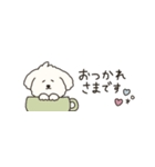 省スペース＊犬のもこまるのいろんな挨拶（個別スタンプ：19）