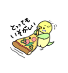 ぷくぷくインコとパン（個別スタンプ：14）