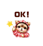 ふわふわヨークシャテリア パーカー編（個別スタンプ：1）