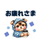 ふわふわヨークシャテリア パーカー編（個別スタンプ：5）