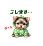ふわふわヨークシャテリア パーカー編（個別スタンプ：30）