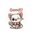 かわいい白い動物たち！（個別スタンプ：5）