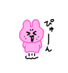 桃色のうさぎさん（個別スタンプ：3）