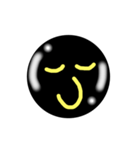 いろいろな顔の表情 ブラックバージョン（個別スタンプ：2）