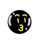 いろいろな顔の表情 ブラックバージョン（個別スタンプ：31）