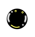 いろいろな顔の表情 ブラックバージョン（個別スタンプ：37）