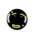 いろいろな顔の表情 ブラックバージョン（個別スタンプ：38）