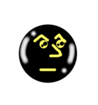 いろいろな顔の表情 ブラックバージョン（個別スタンプ：40）
