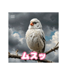 おしゃま文鳥スタンプ（個別スタンプ：2）