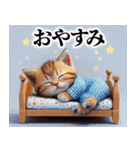 可愛い スーツ 子猫  ゆるかわ スタンプ（個別スタンプ：3）