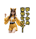 仮装女子_猫耳応援団_野球編2（個別スタンプ：10）