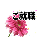 *花*春のお祝い 合格 卒業 入学 就職（個別スタンプ：10）