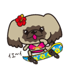 ペキニーズ in summer（個別スタンプ：8）
