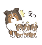 家族連絡仔犬のだんごあられみぞれ（個別スタンプ：3）