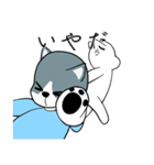 灰色猫のあまやどり（個別スタンプ：4）