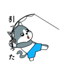 灰色猫のあまやどり（個別スタンプ：7）