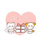 いぬくんとねこちゃんお友だちスタンプ春（個別スタンプ：28）