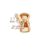 大人かわいいスタンプ＊アンティーク絵本（個別スタンプ：15）