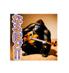 【ヴァイオリン】を演奏するゴリラさん（個別スタンプ：19）