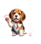 ビーグルだわん（個別スタンプ：3）