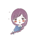 レトロかわいいガールズスタンプ（個別スタンプ：1）