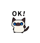 気持ち伝えるシャム猫スタンプ（個別スタンプ：1）