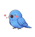 青いインコそらスタンプ（個別スタンプ：1）