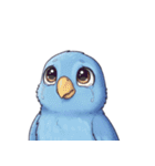 青いインコそらスタンプ（個別スタンプ：8）