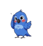 青いインコそらスタンプ（個別スタンプ：15）