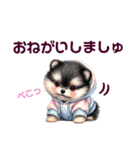 ふわふわポメラニアン パーカー編（個別スタンプ：6）