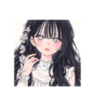 意味ありげな儚い美少女達のスタンプ（個別スタンプ：8）