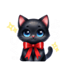黒猫にゃーず（個別スタンプ：1）